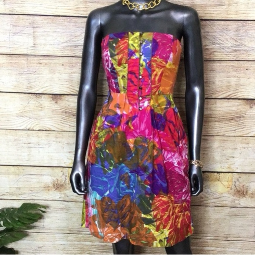 Anthropologie Mounlinette Soeurs Strapless Dress sz 0